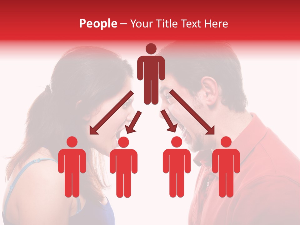 Cute People Yelling PowerPoint Template