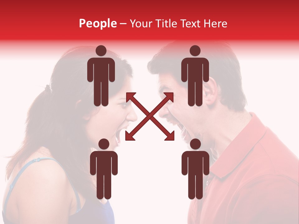 Cute People Yelling PowerPoint Template