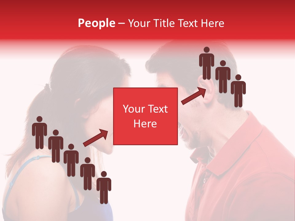 Cute People Yelling PowerPoint Template