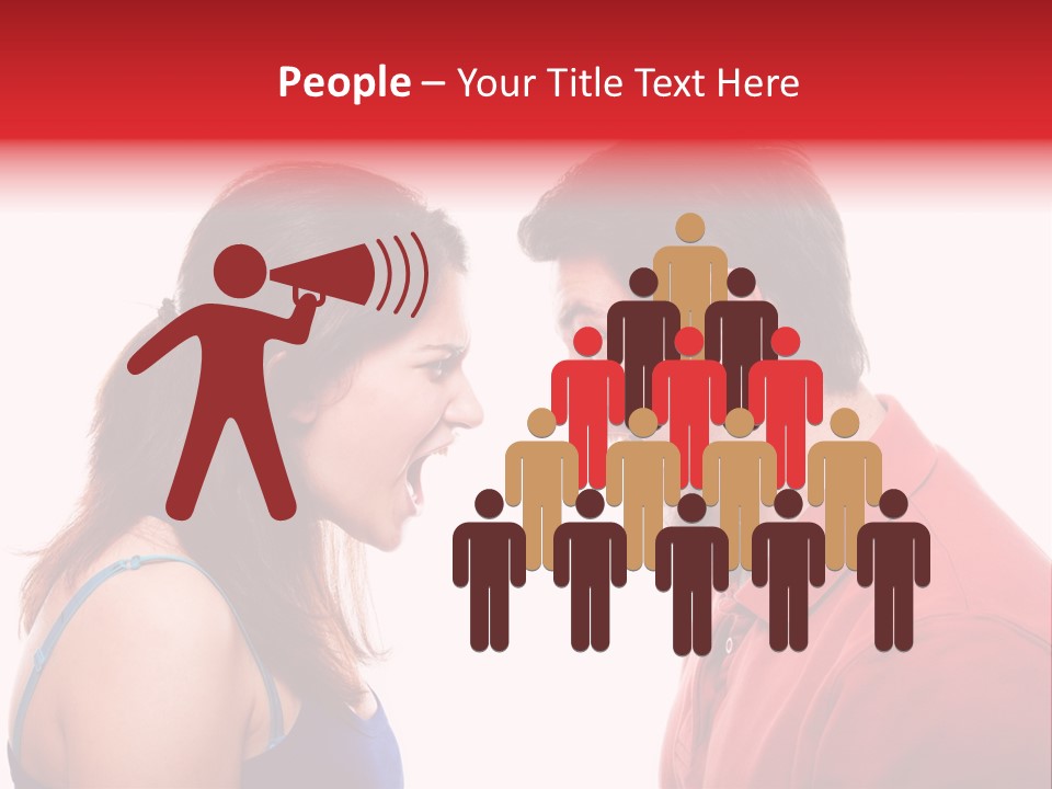 Cute People Yelling PowerPoint Template