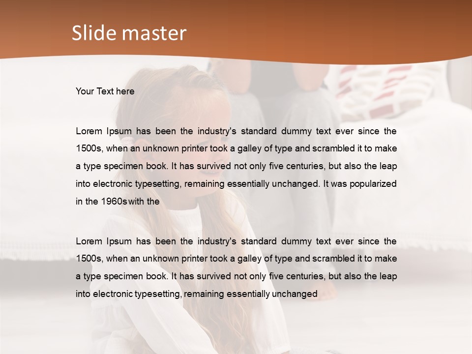 Sad Little Parent PowerPoint Template