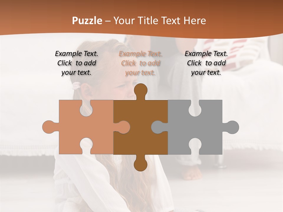 Sad Little Parent PowerPoint Template