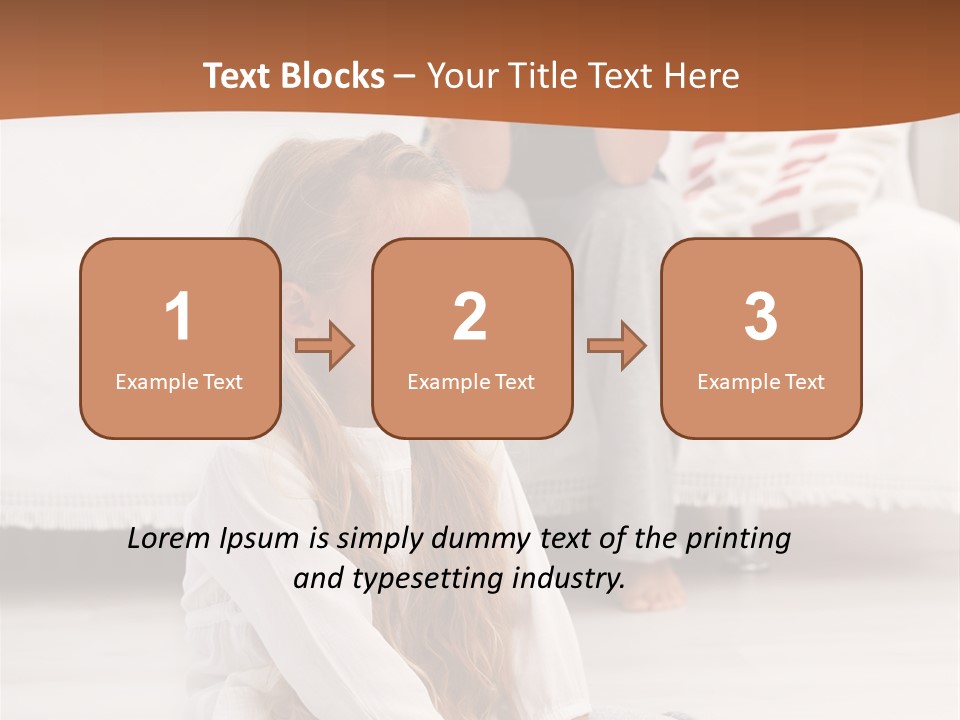 Sad Little Parent PowerPoint Template