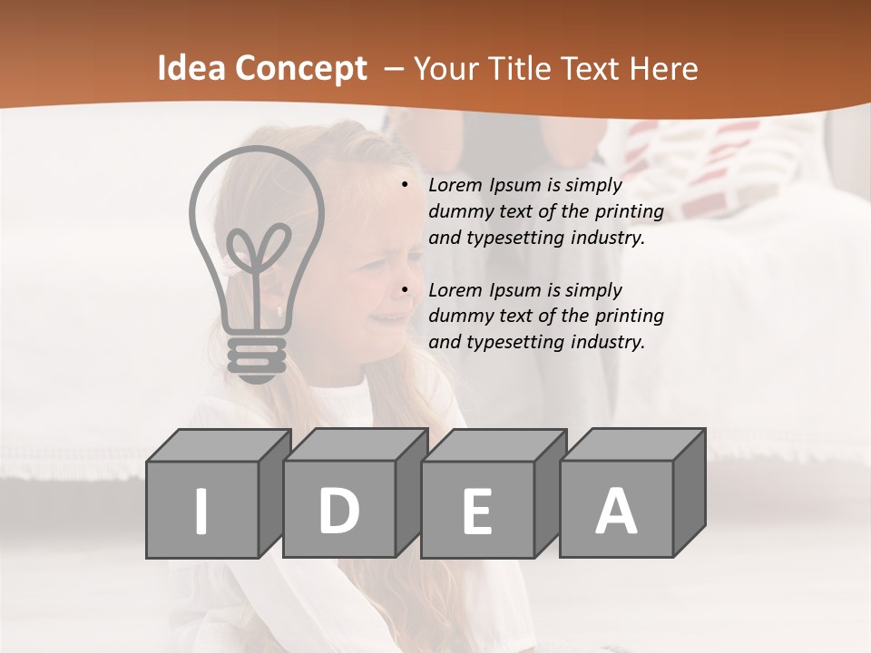 Sad Little Parent PowerPoint Template