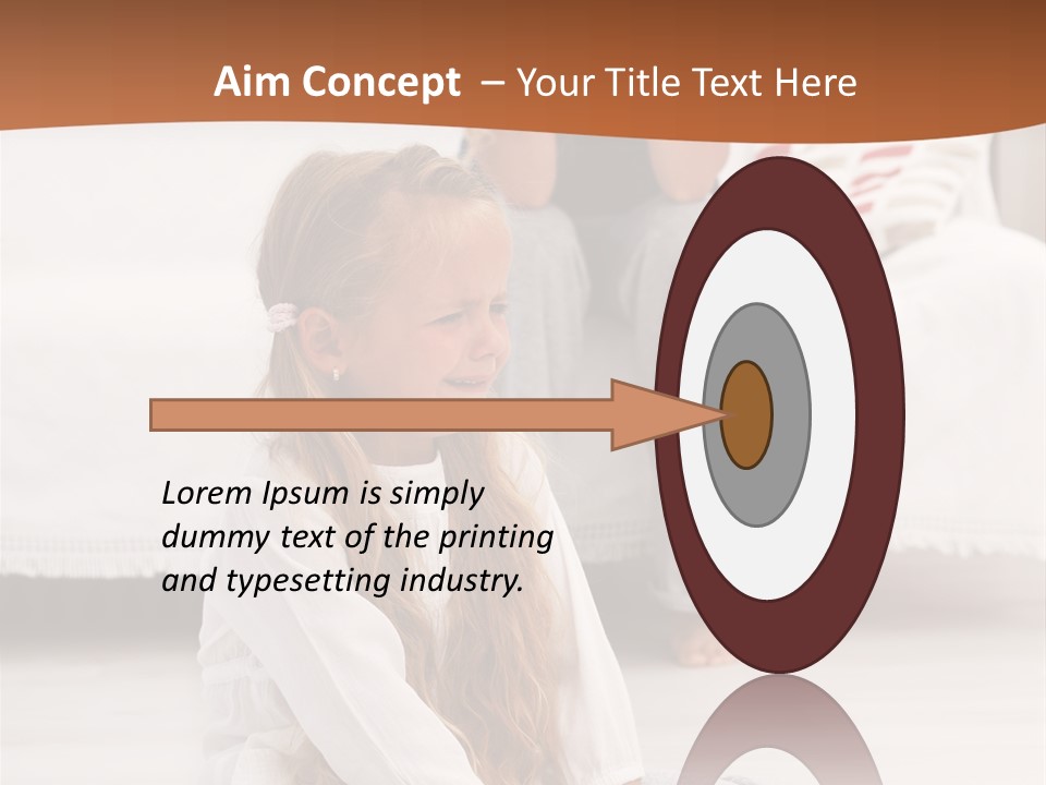 Sad Little Parent PowerPoint Template