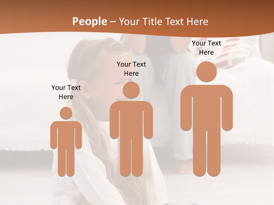 Sad Little Parent PowerPoint Template