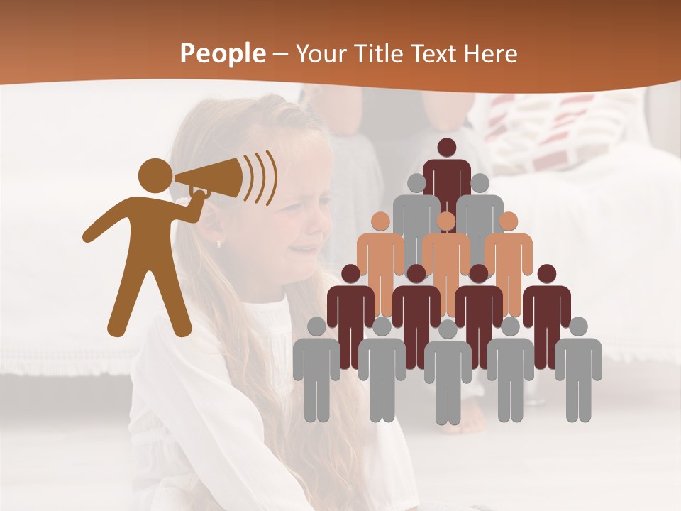 Sad Little Parent PowerPoint Template