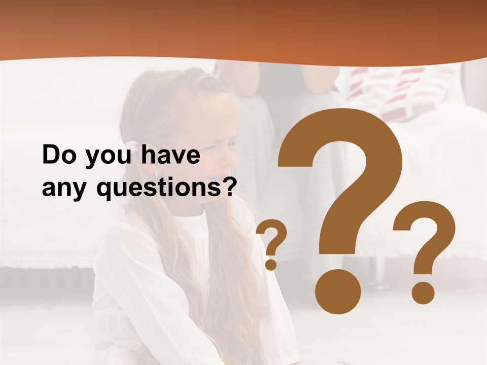 Sad Little Parent PowerPoint Template