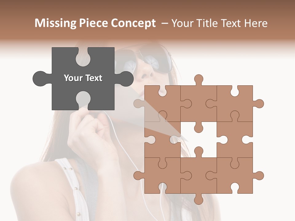 Isolated Eye Agent PowerPoint Template