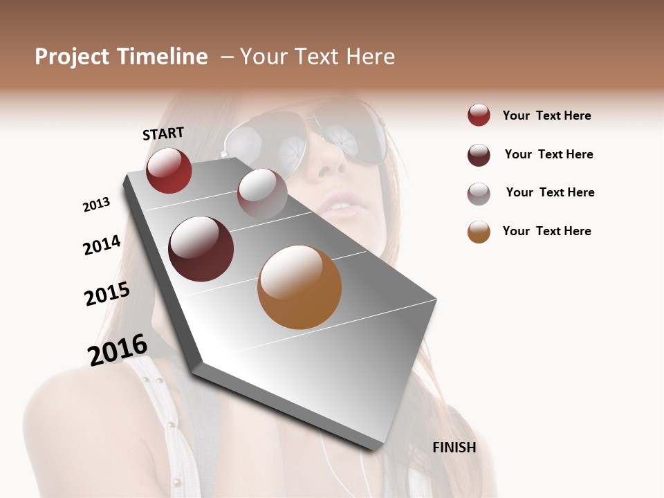 Isolated Eye Agent PowerPoint Template