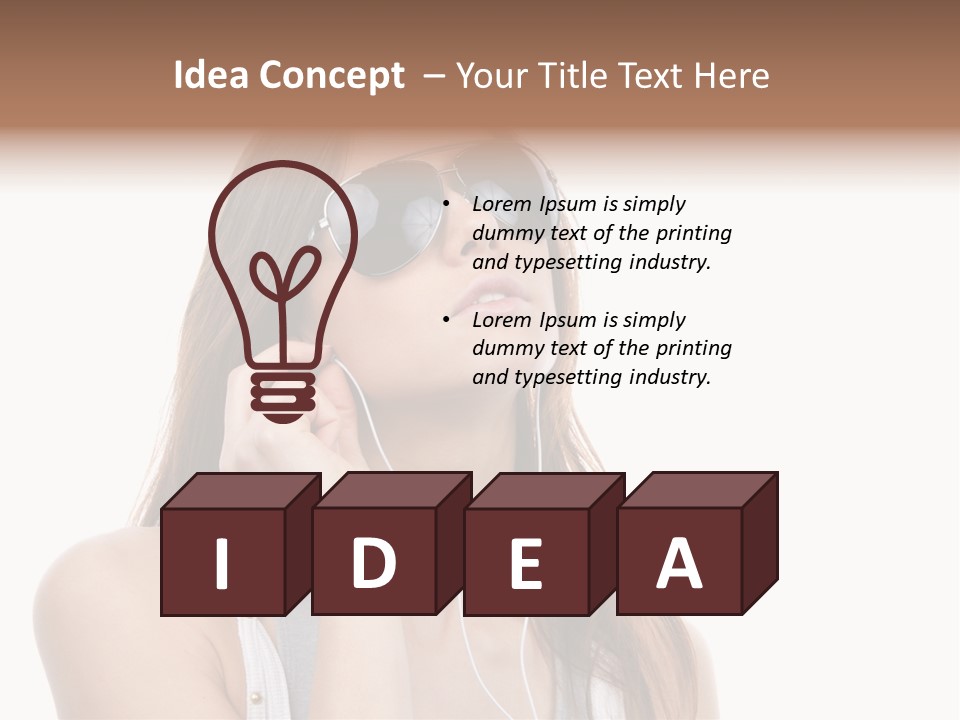 Isolated Eye Agent PowerPoint Template