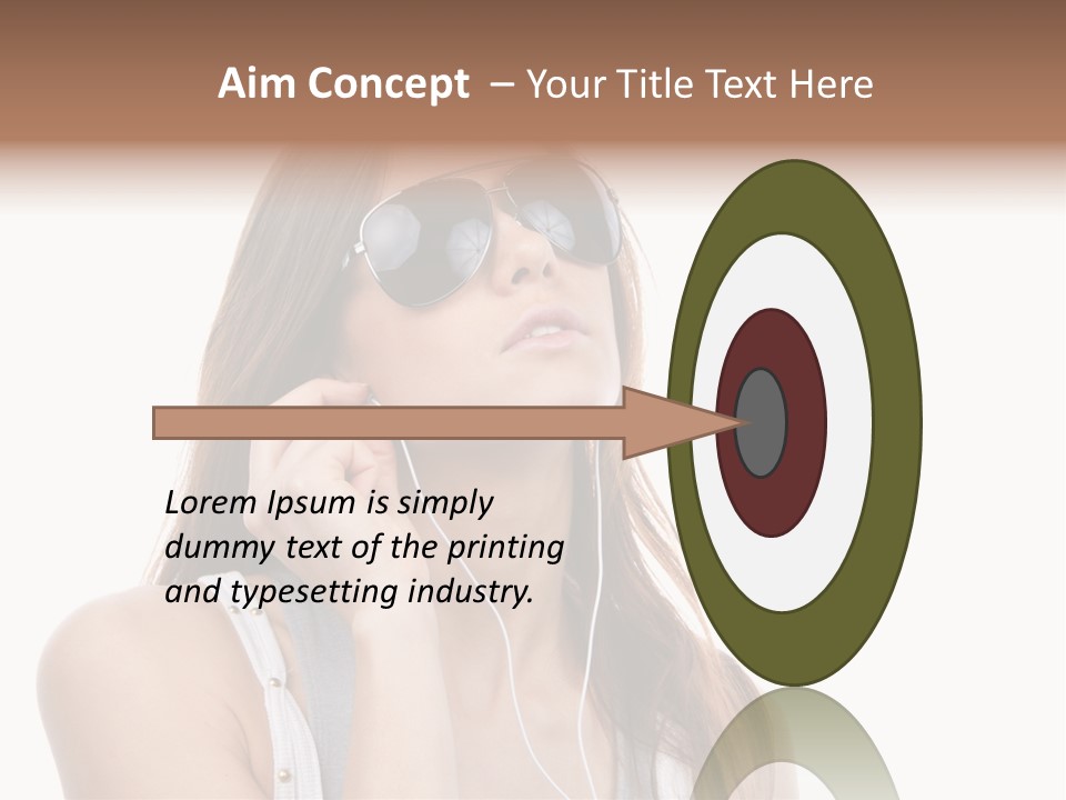 Isolated Eye Agent PowerPoint Template