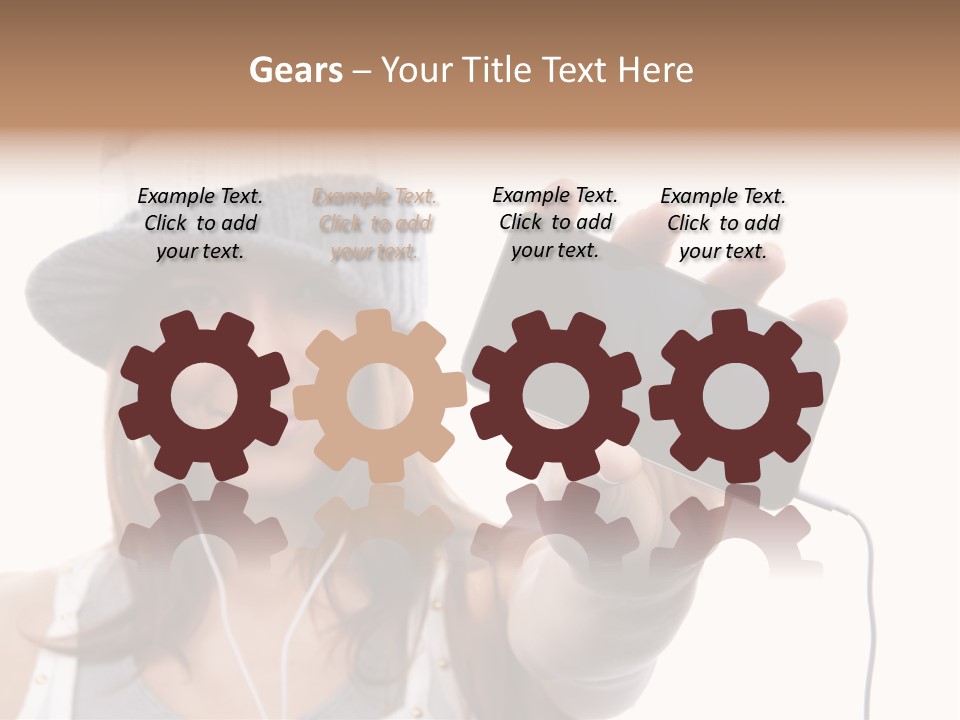 Contemporary Caucasian Connection PowerPoint Template