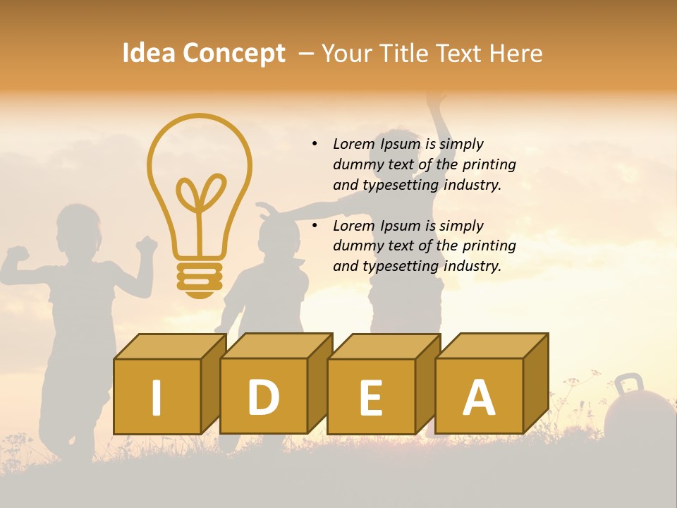 Sunset Summertime Sky PowerPoint Template