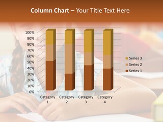 Junior Caucasian Pencil PowerPoint Template