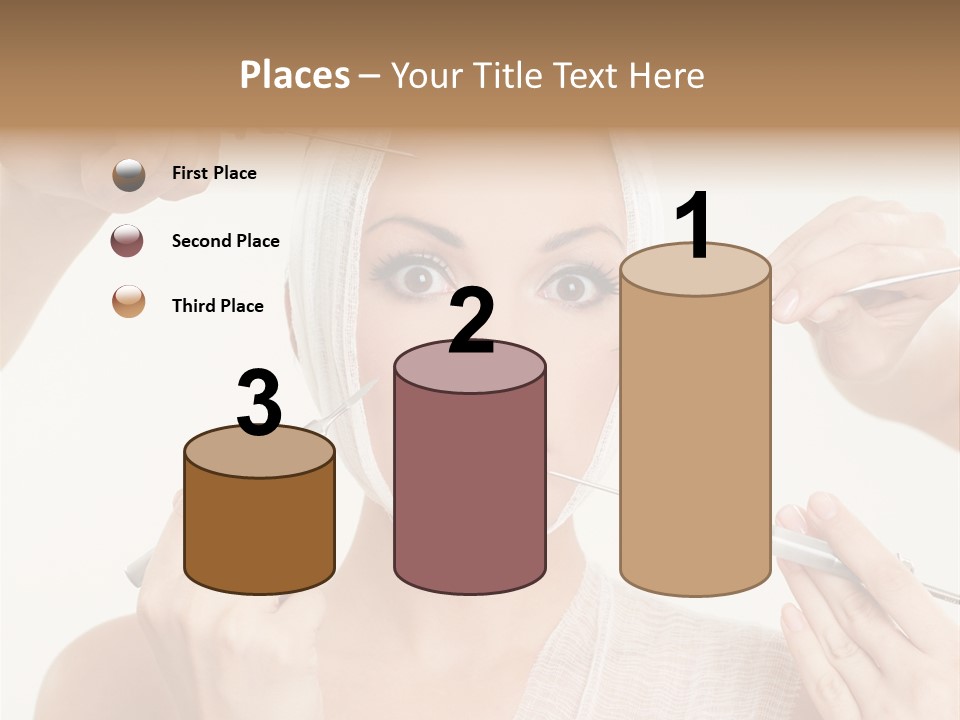 Caucasian Vanity Red PowerPoint Template