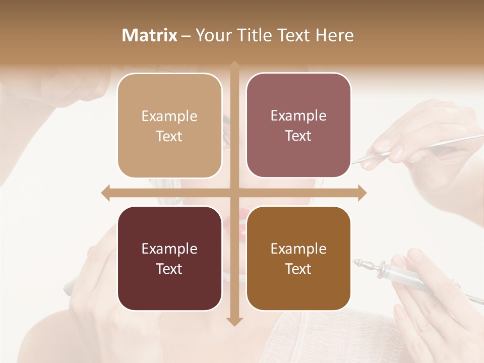 Caucasian Vanity Red PowerPoint Template