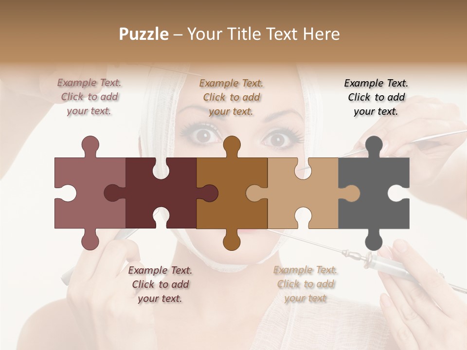 Caucasian Vanity Red PowerPoint Template