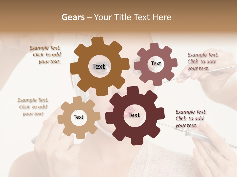 Caucasian Vanity Red PowerPoint Template