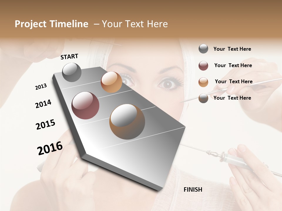 Caucasian Vanity Red PowerPoint Template