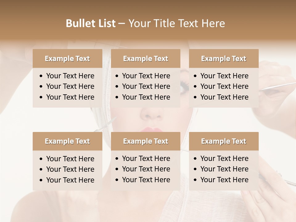 Caucasian Vanity Red PowerPoint Template