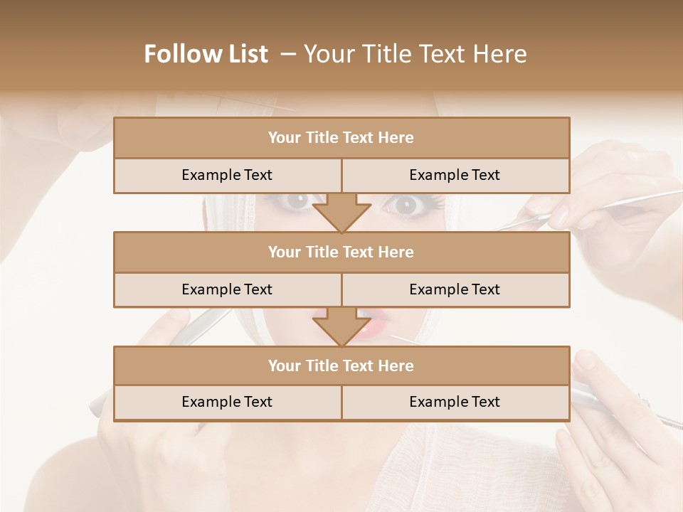 Caucasian Vanity Red PowerPoint Template