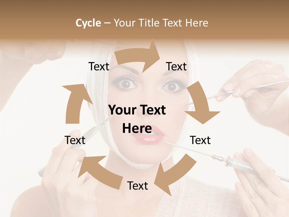 Caucasian Vanity Red PowerPoint Template