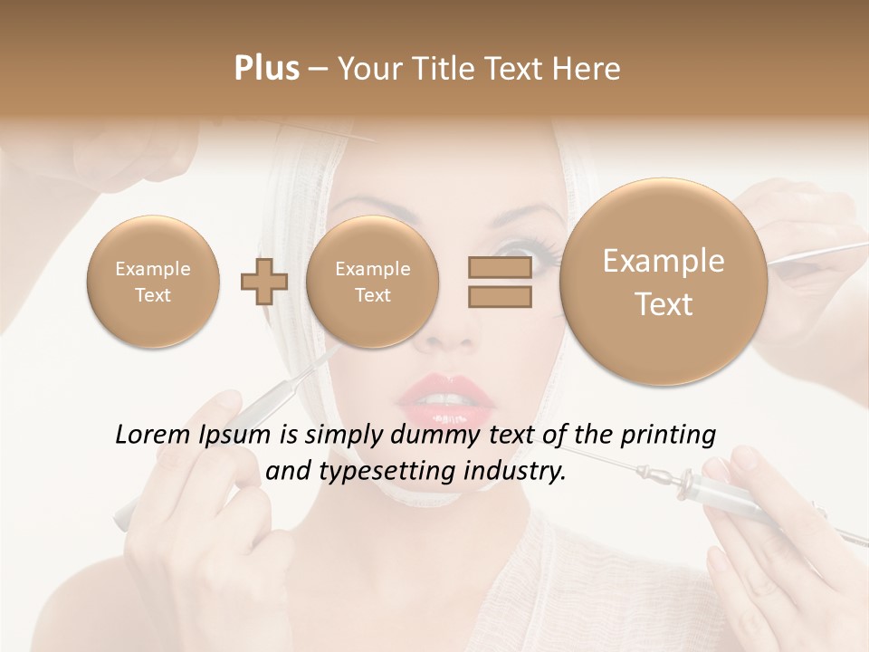 Caucasian Vanity Red PowerPoint Template