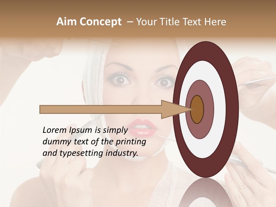 Caucasian Vanity Red PowerPoint Template