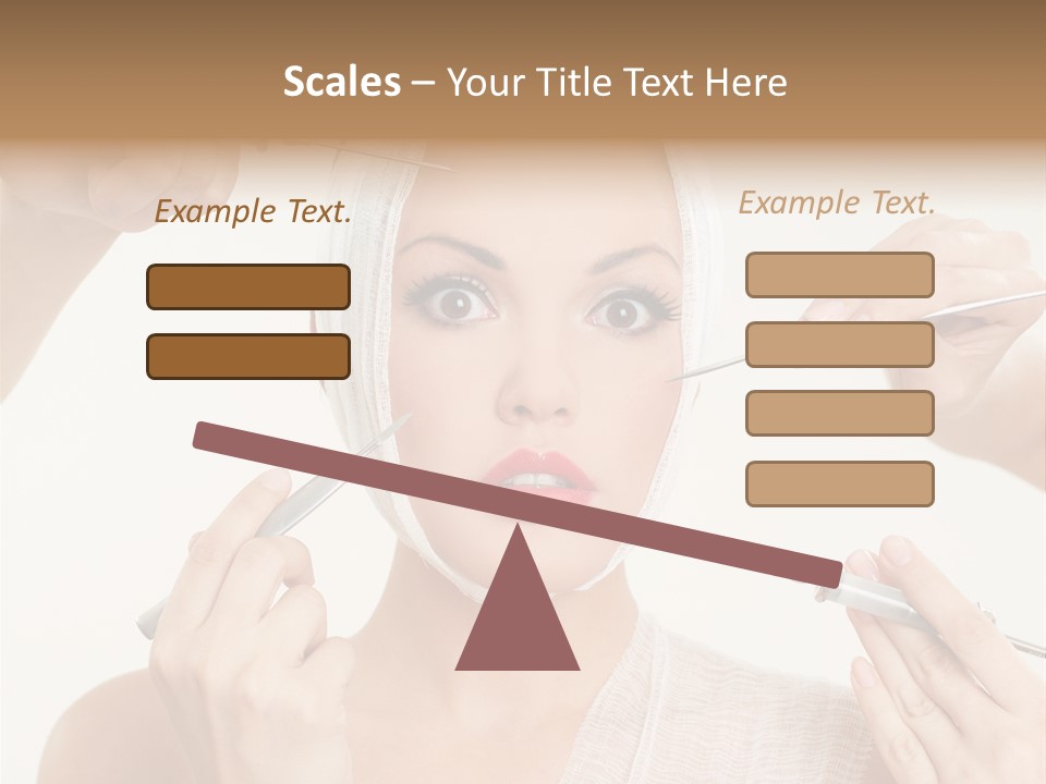 Caucasian Vanity Red PowerPoint Template