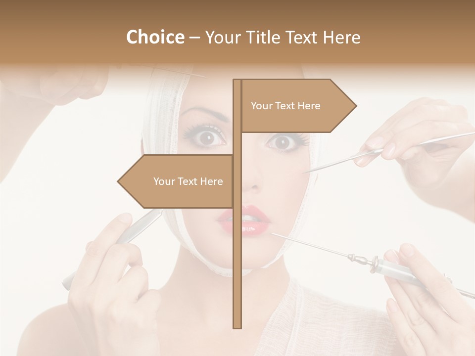 Caucasian Vanity Red PowerPoint Template