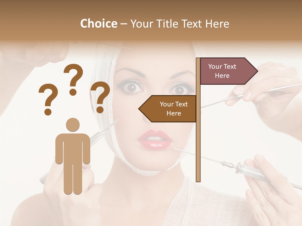 Caucasian Vanity Red PowerPoint Template