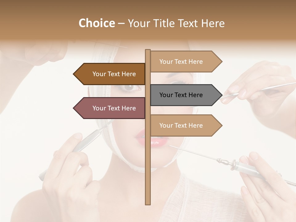 Caucasian Vanity Red PowerPoint Template