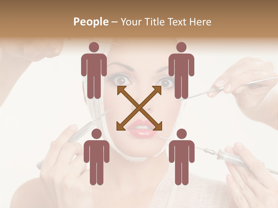 Caucasian Vanity Red PowerPoint Template