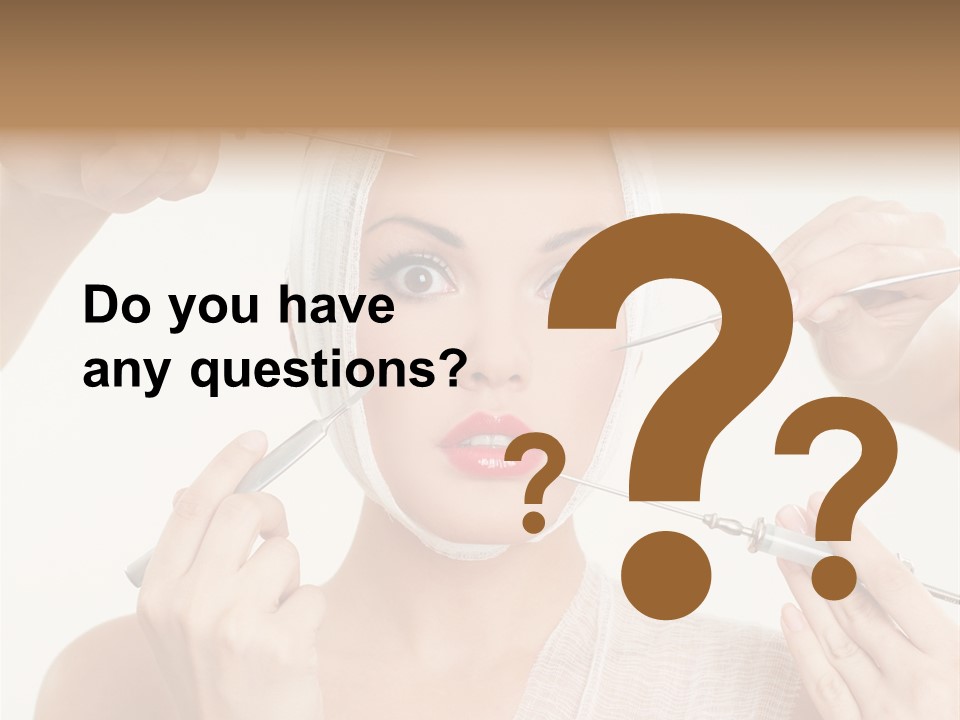 Caucasian Vanity Red PowerPoint Template