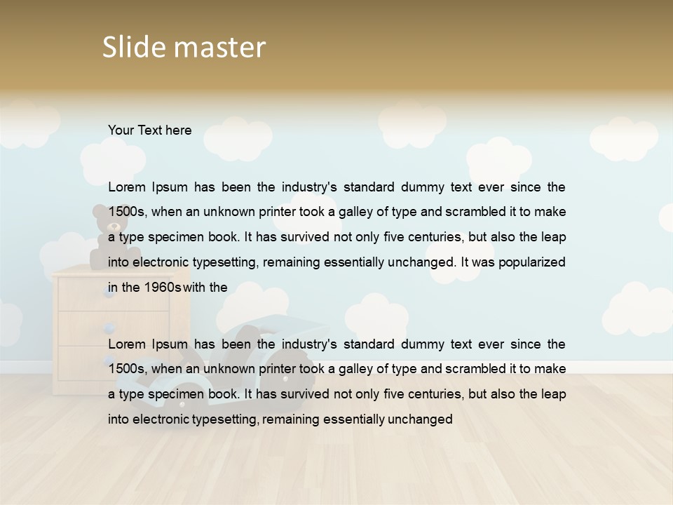 Decoration Contemporary Leisure PowerPoint Template