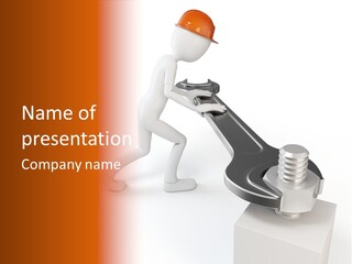 Steel Holding Adjustable PowerPoint Template