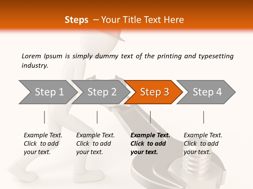 Steel Holding Adjustable PowerPoint Template