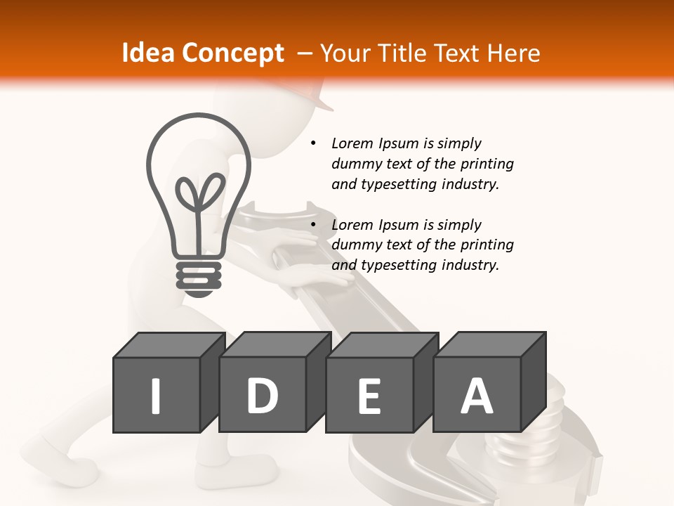 Steel Holding Adjustable PowerPoint Template