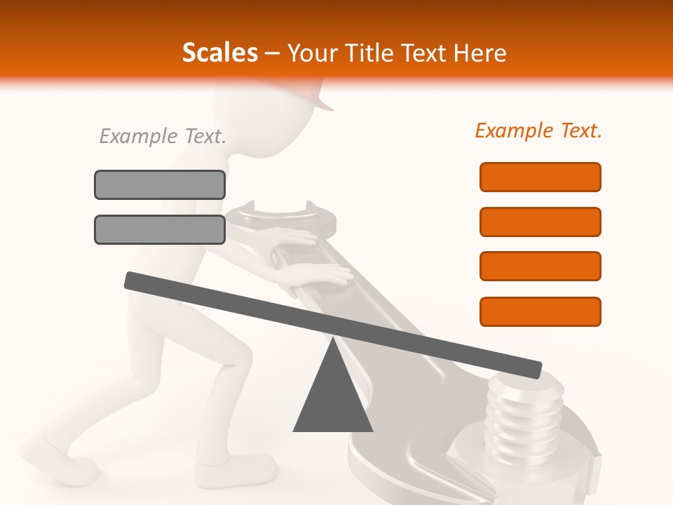Steel Holding Adjustable PowerPoint Template