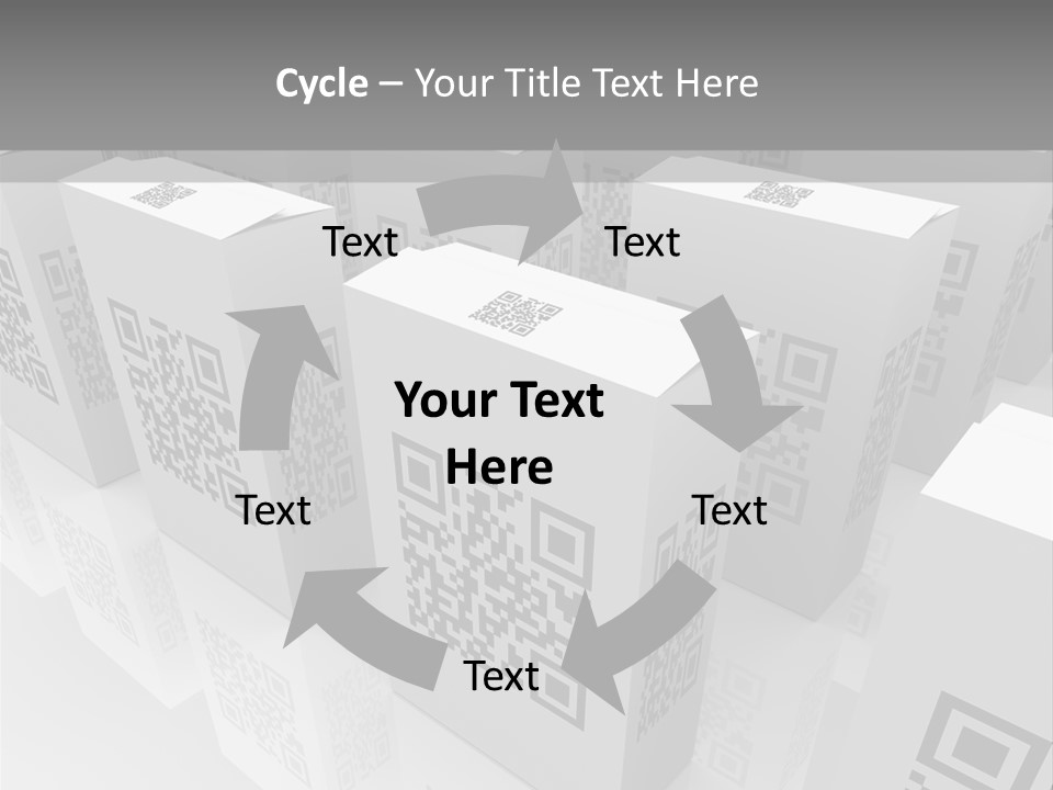 Smart Phone Scanning Symbol PowerPoint Template