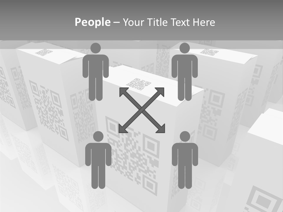 Smart Phone Scanning Symbol PowerPoint Template