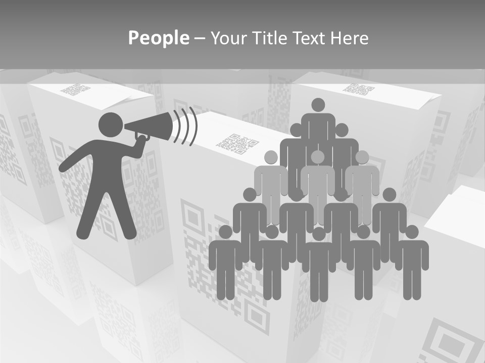 Smart Phone Scanning Symbol PowerPoint Template