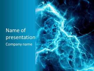 Cyan Power Art PowerPoint Template