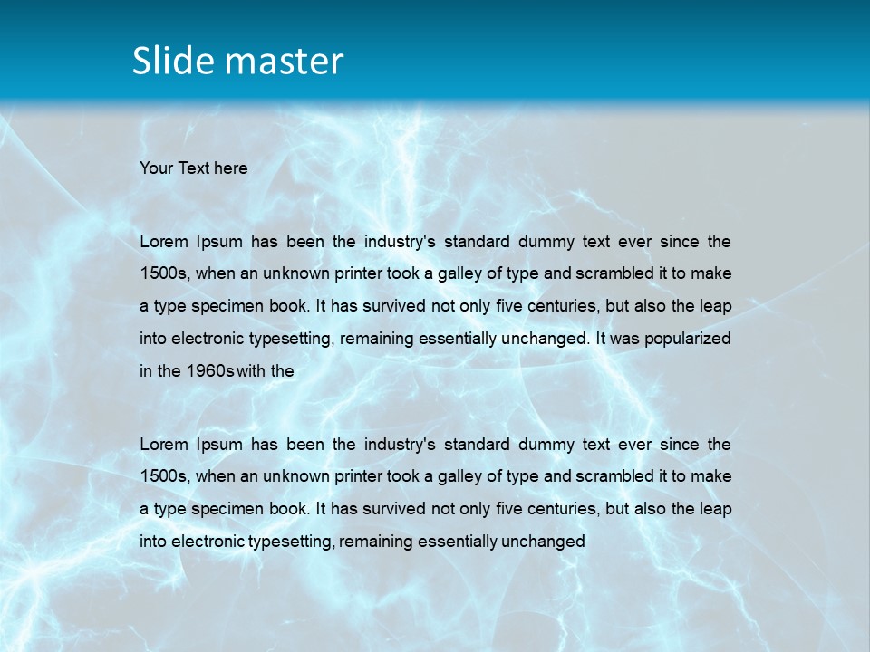 Cyan Power Art PowerPoint Template