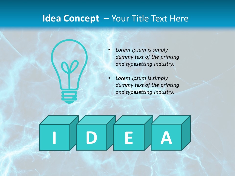 Cyan Power Art PowerPoint Template