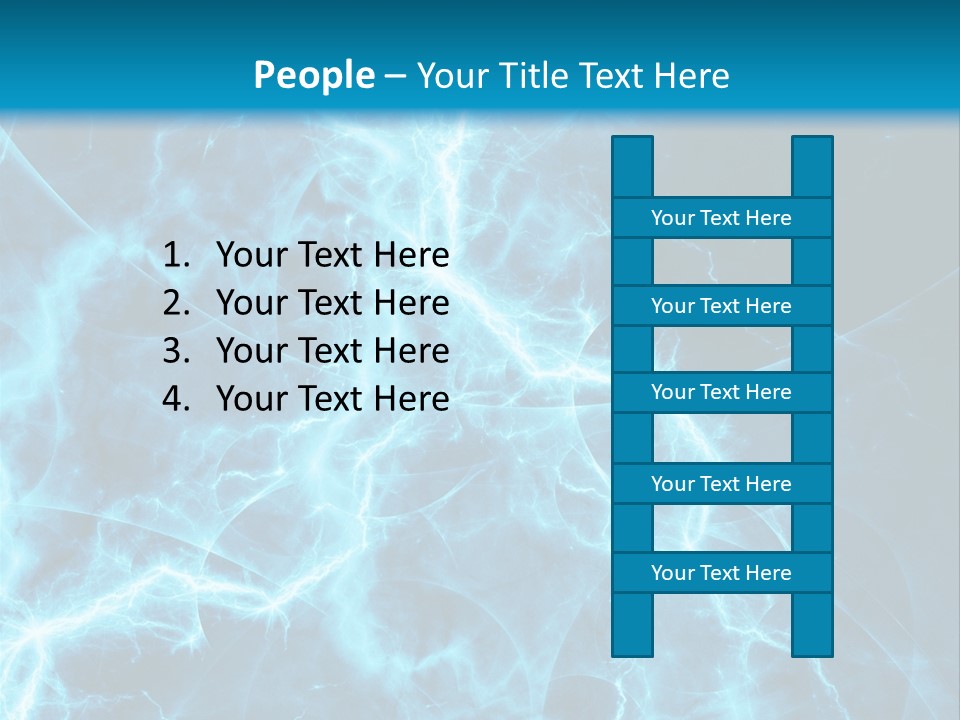 Cyan Power Art PowerPoint Template