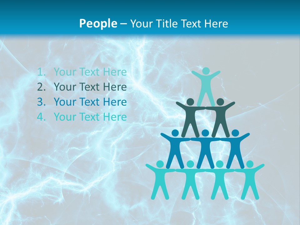 Cyan Power Art PowerPoint Template