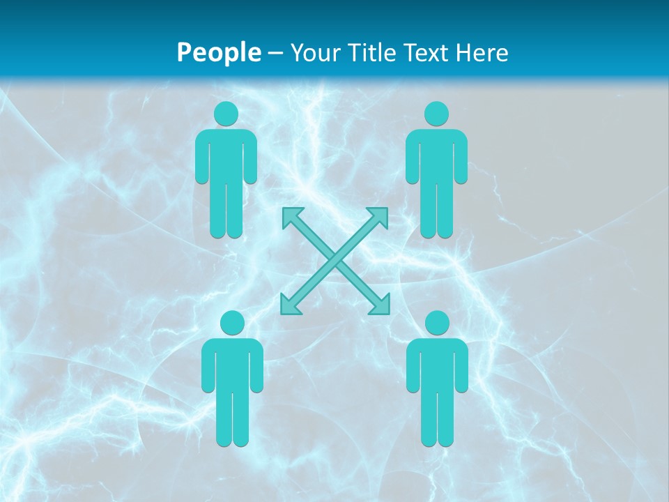 Cyan Power Art PowerPoint Template