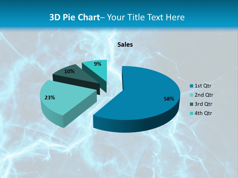 Cyan Power Art PowerPoint Template